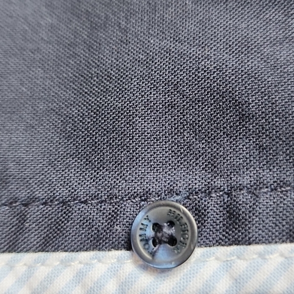 Tommy Hilfiger Navy Blue Button Up Long Sleeve Shirt Dress - Picture 4 of 12